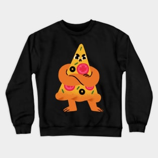 angry pizza Crewneck Sweatshirt